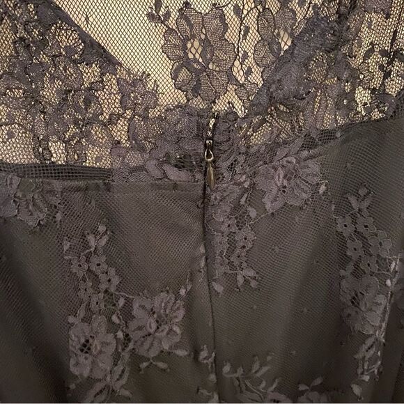 NBD Delilah Lace Long sleeve Sheer Overlay Mini BodyCon Sheath Dress - Picture 13 of 16